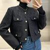 Streetwear Casual Jacquard Lace Jacket for Women Spring Autumn Korean Fashion 2026 Vintage O-Neck Long Sleeve Embroidery Short Coat