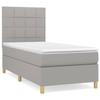 Maison Exclusive - Sommier à lattes de lit avec matelas Gris clair 80x200 cm Tissu