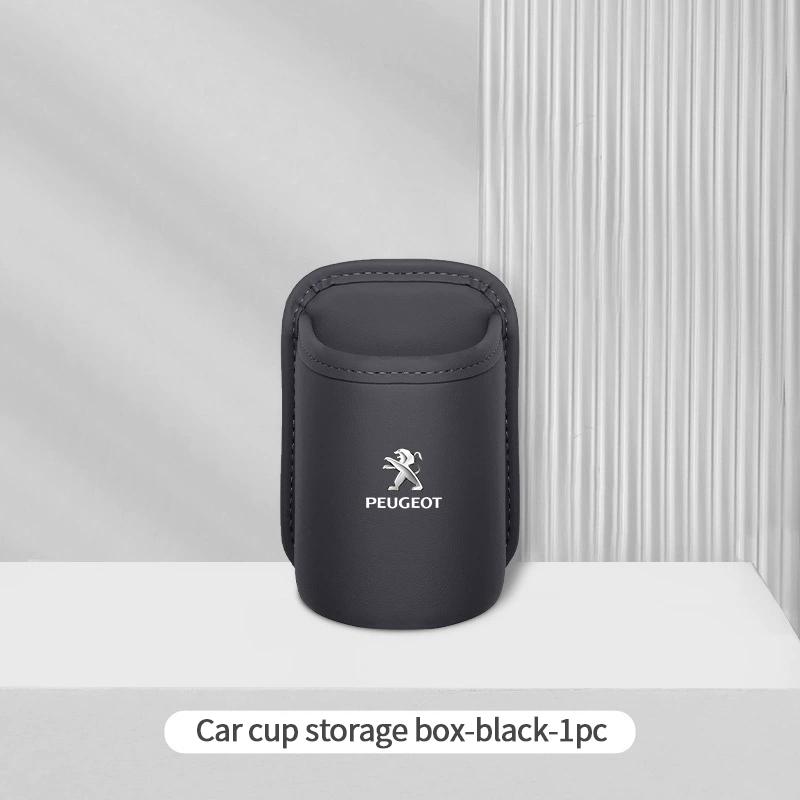 

Leather Car Door Side Water Cup Holder Interior Storage Box for Peugeot 106 207 208 301 306 307 308 407 408 508 2008 4008 5008