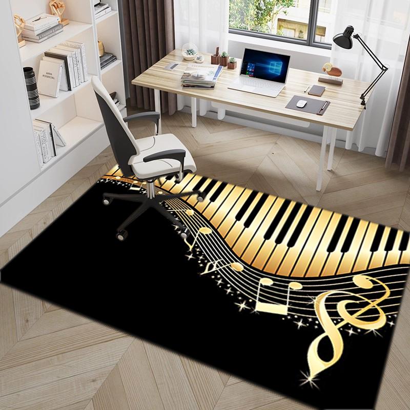 1Pc Piano keys music Printed circular carpet, home door mat, outdoor travel protection carpet A11