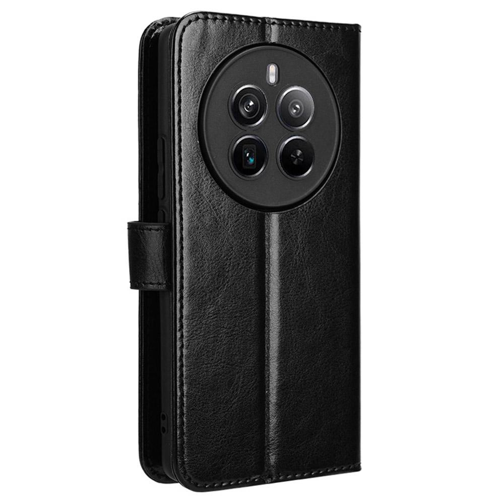 For Realme 12 4G/12+ 5G/Narzo 70 Pro 5G/Narzo 70 5G/P1 5G/13 4G Case PU Leather Crazy Horse Texture Folio Wallet Phone Cover