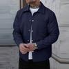 Men's Corduroy Button Down Shirts Casual Long Sleeve Shacket Jacket With Flap Pockets