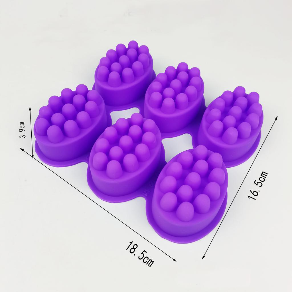 Silicone Molds Silicone Material Scalp Massager Hair Comb Mold Massage Bar Shape Hair Brush Mold For Hair Care Routine Gift