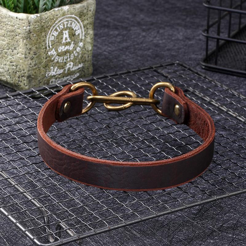 Cowhide Dog Collar Slim Dog Neck Collar Cowhide Dog Neck Collar Gree Whibit Rabit Neck Collar Neck Collar