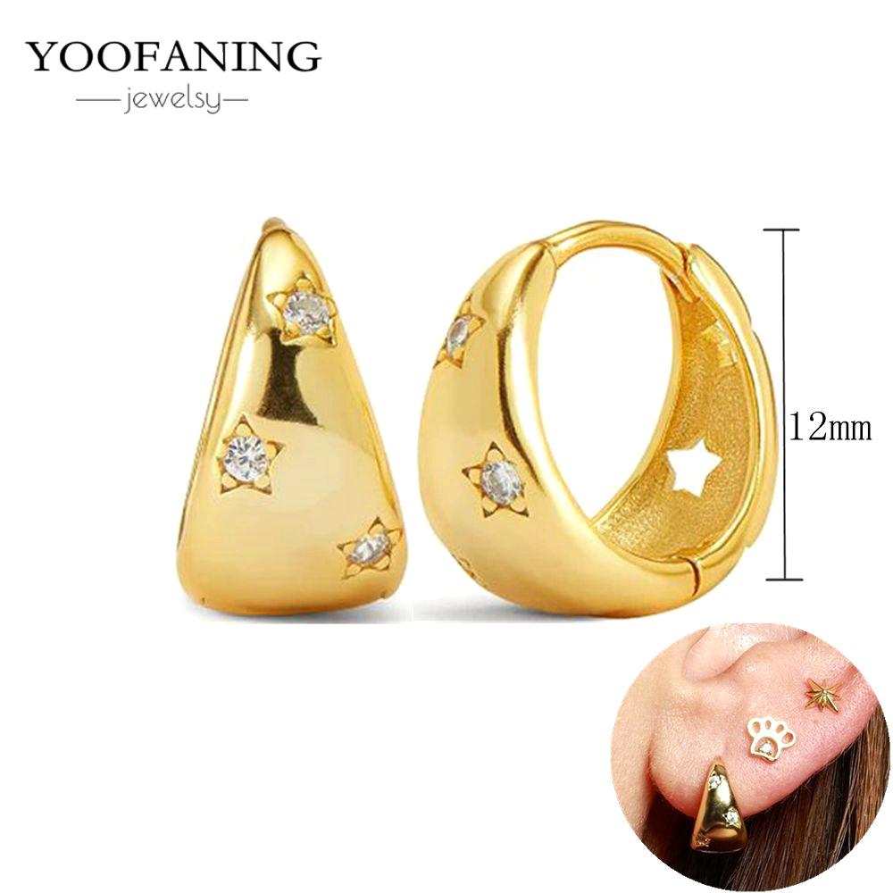 925 Silver Ear Needle Fashion Light Luxury Gold hoop earrings Classic Retro Collection earrings for women Jewelry Gift