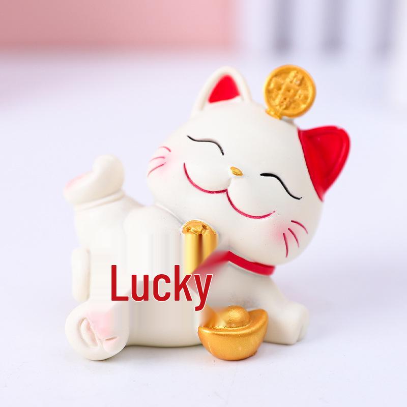 Festive Cat New Year Ornament - Creative Living Room Decoration & Entrance Craft Gift