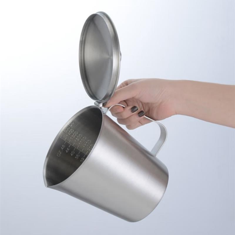 304 Stainless Steel Measuring Cup with Lid and Handle