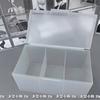 3-Grid Card Holder Storage Box, Large Capacity Frosted Flip Lid Clear Organizer for Collectible Cards, Photos, Tickets