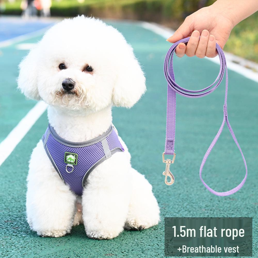 Breathable Reflective Pet Harness Vest with Leash for Cats & Dogs