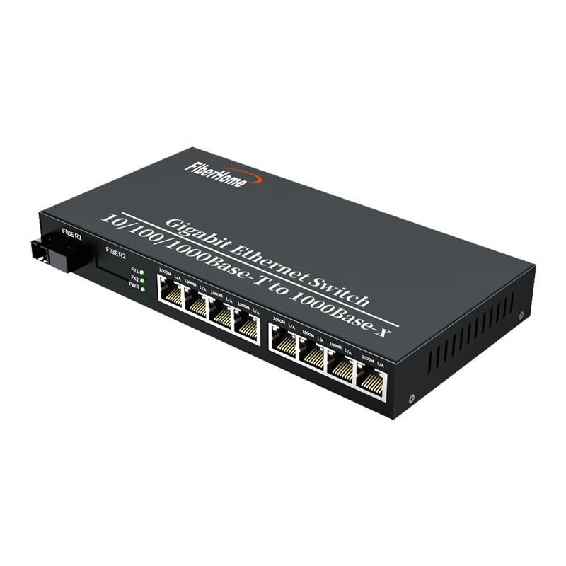 FiberHome Gigabit 1-Optical 8-Electrical Fiber Optic Transceiver