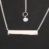 White Diamond Necklace 925 Sterling Silver Rhodium Gold & Rose Gold Jewelry