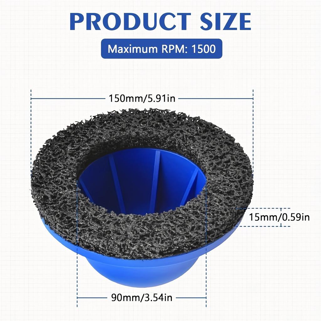 Car Wheel Hub Brush Rust Grinding Wheel Cleaning Rotor Wheel Hub Grinder Rim Surface for Cordless 1/2" Drive Air Drill