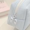 Portable Cream Color Pencil Case Multi-functional School Storage Bag  Office Use