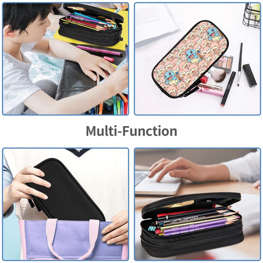 Custom Cartoon Pokemon Theme Large Capacity Bags for Child Handheld Study Bag for Boys Gilrs Kids