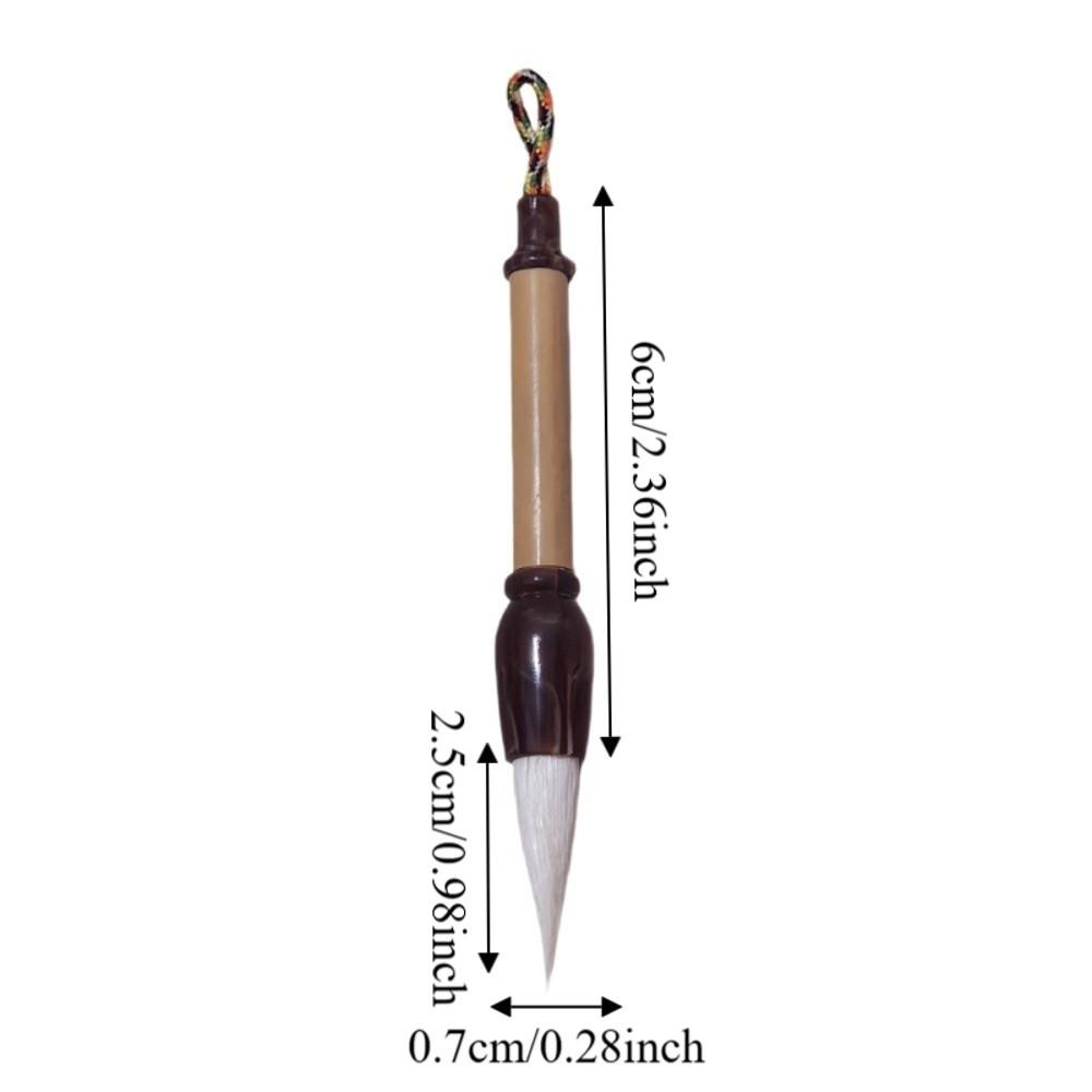 9cm Size Mini Chinese Calligraphy Brush Bamboo Handle Traditional Ink Writing Brush Daily Practice