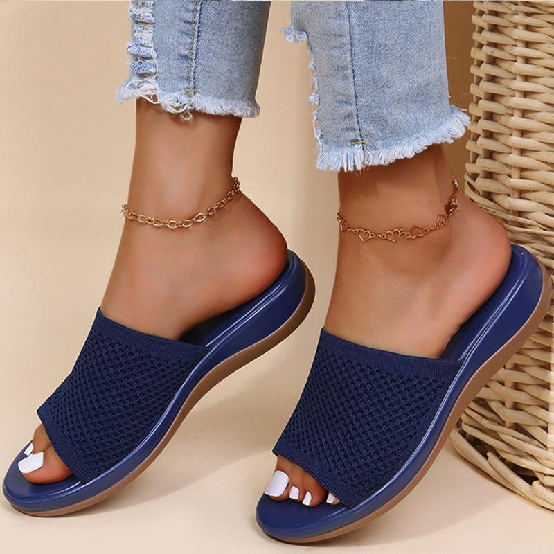 Sandals Women Elastic Force Summer Shoes Women Flat Sandals Casual Indoor Outdoor Slipper Summer Sandals For Beach