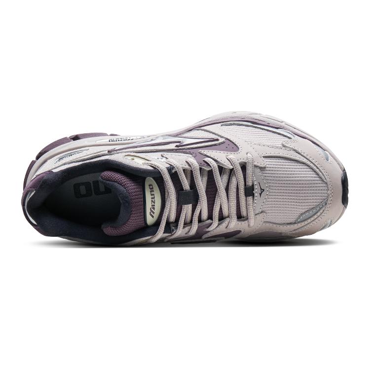 Mizuno Retro Trend Shock Absorbing Non-Slip Wear-Resistant Low-Top Running Shoes Unisex Running Shoes Light-Gray Purple D1GH241104