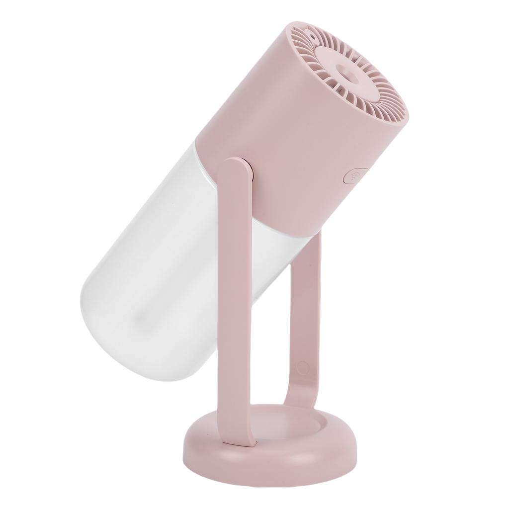 Mini Humidifier with Light Quiet Portable Small USB Humidifier for Car Home Desktop Office 260ml Pink