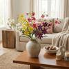 Plastic Artificial Flower Branch Realistic Simulation Silk Flower  Living Room Table