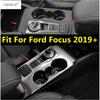 Car Central Console Shift Gear Panel Decor Frame Cover Trim Interior For Ford Focus MK4 - Stainless Steel Accessories
