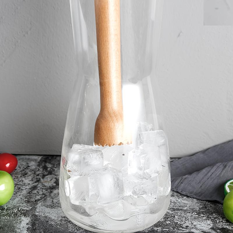 Long Wooden Masher Cocktail Muddler Durable Construction for Home Bar Mixing Fresh Fruit Mojitos Lemon Drinks