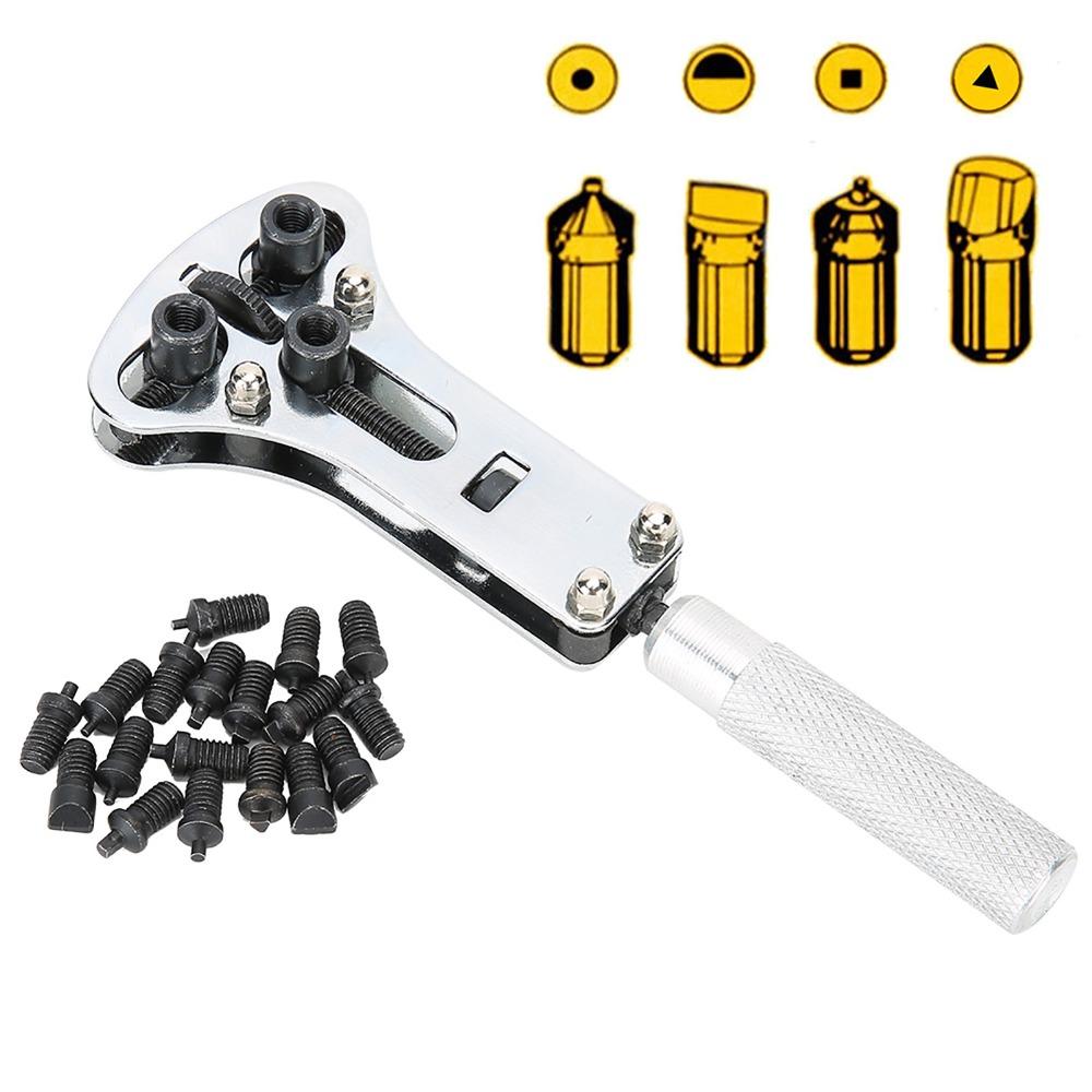 Adjustable Design Watch Screw Back Case Wrench Replaceable Parts Stainless Steel Watch Back Case Opener 3 Point Wrench