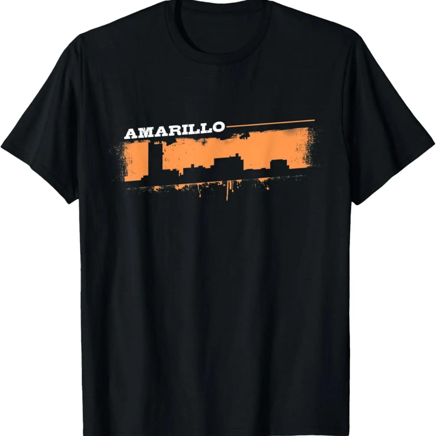 

Amarillo Texas Skyline Retro Grafitti Style T-Shirt S чёрный