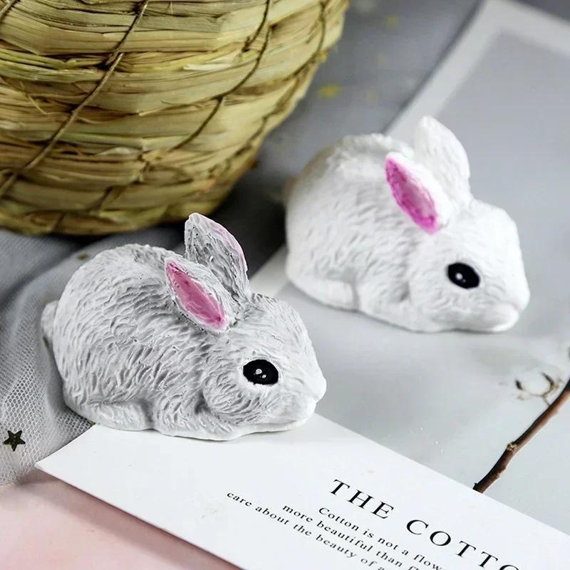 3D Rabbit Silicone Soap Mold Creative Diy Aromatherapy Soap Modeling Candle Decoration Fondant Cake Decor Mould Baking Supplies