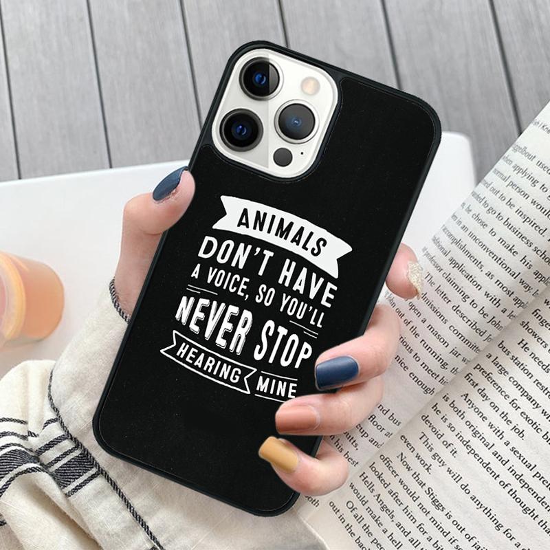 Vegan Vegetarian Quote Phone Case  For iPhone 17 Air 16 15 14 11 12 13 Pro MAX Plus Cover Shell Coque