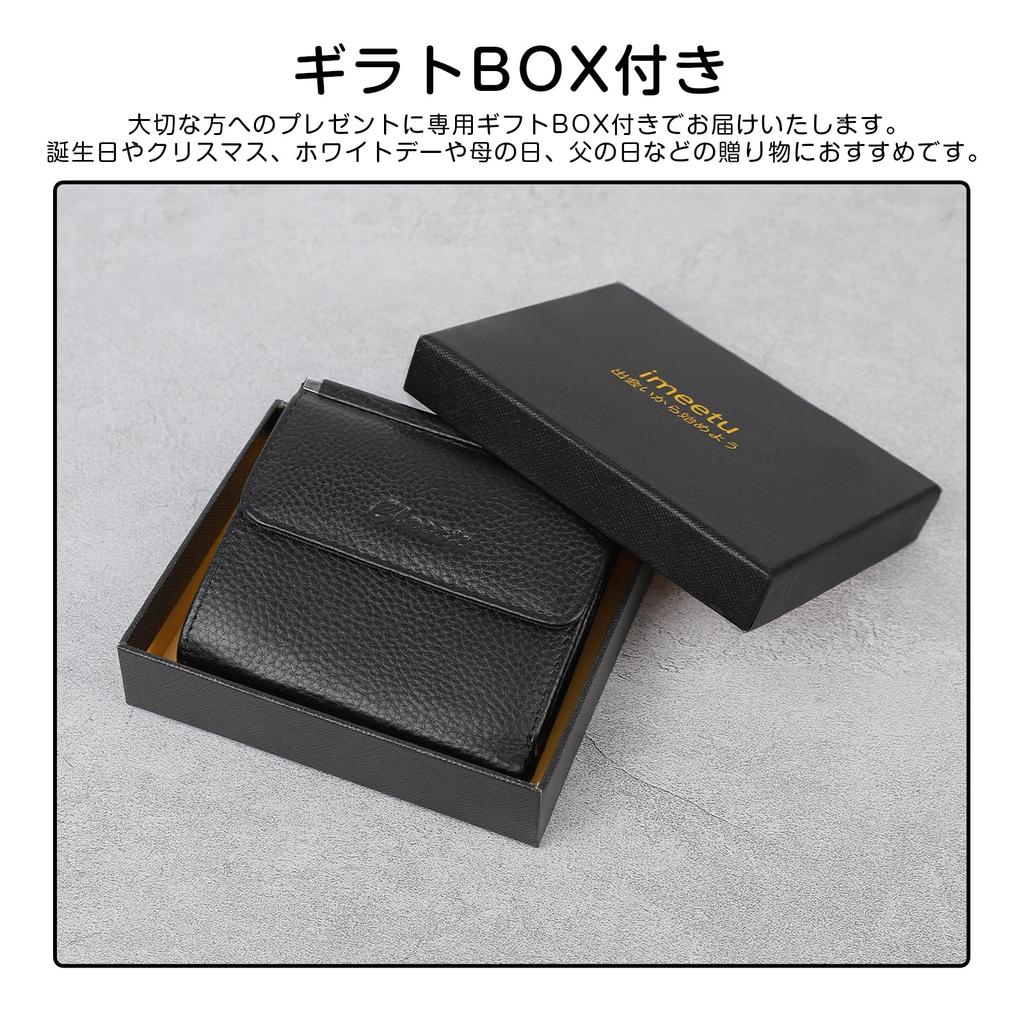 Genuine Leather Bifold Wallet for Men and Women with Kiseki Mini Travel Card Coin Key Casual [imeetu] Pocket, Wallet, Wallet, Compact, Soft,