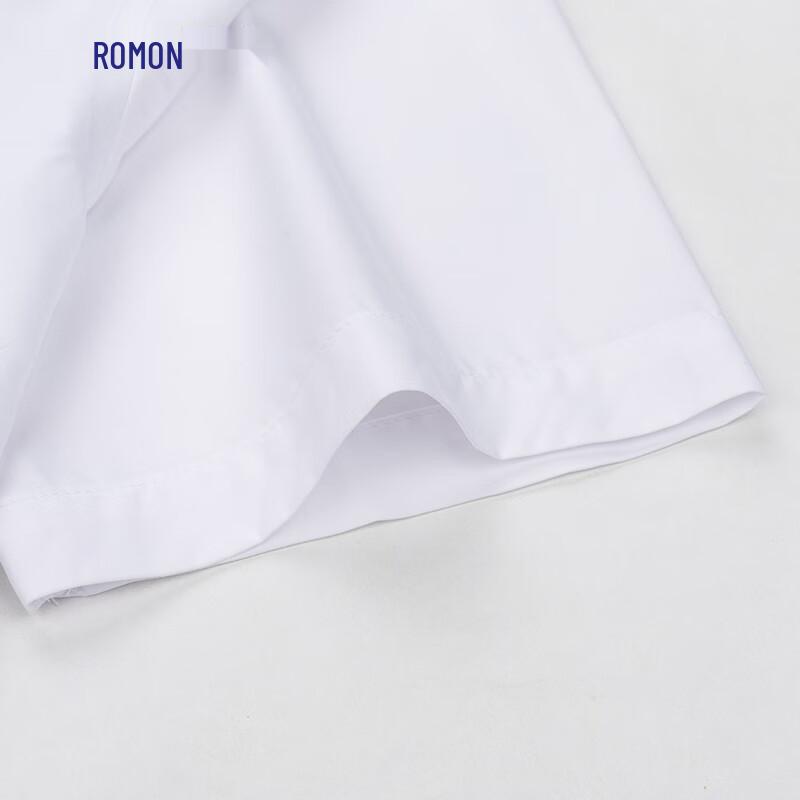 ROMON Men's Modal Blend Wrinkle-Resistant Short-Sleeve Shirt