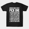 Men Black Print T-shirt Story Fractured Broken Hand Get Well Gift No-Cut Transfer Paper Print Cotton Tshirt