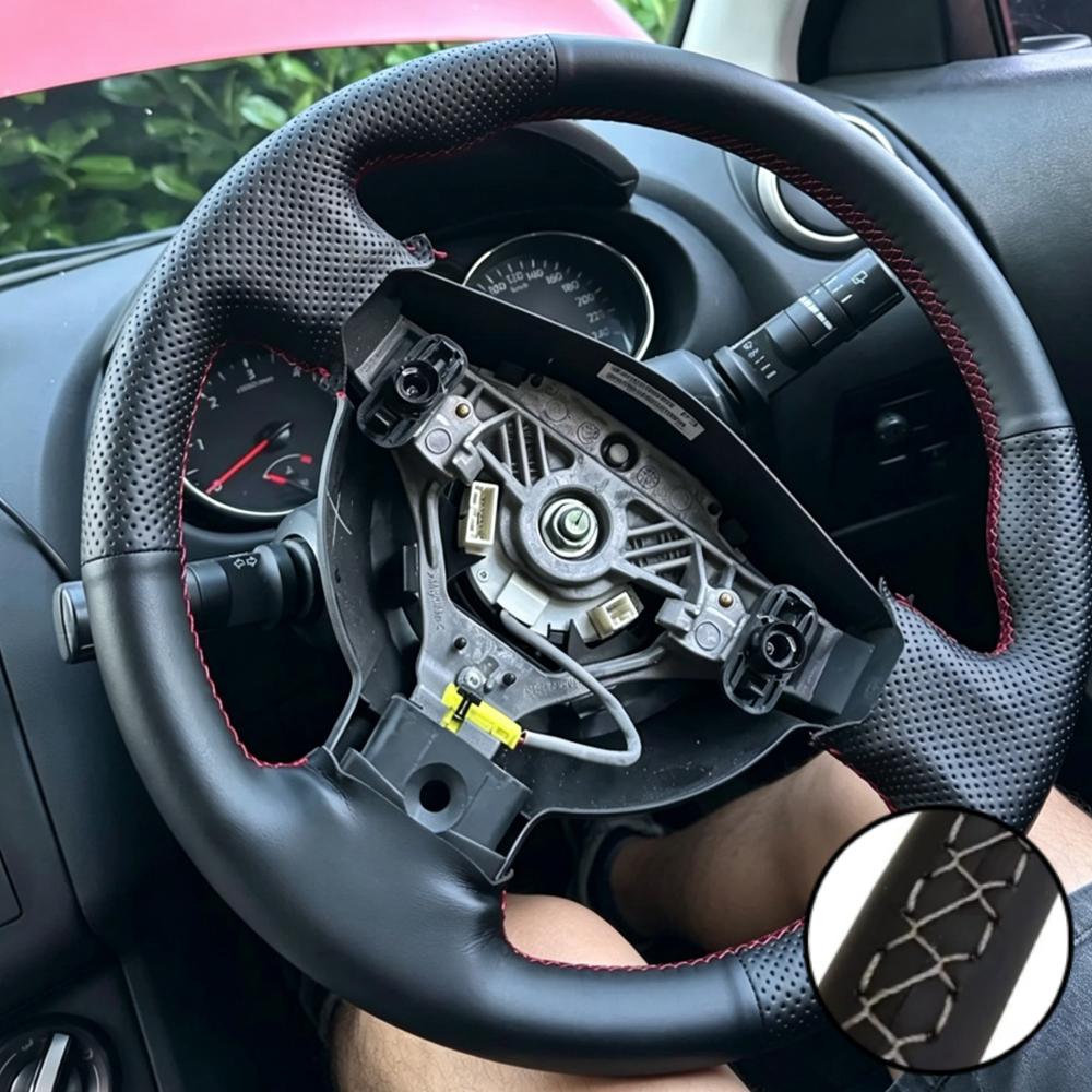 Hand Stitched Artificial Leather Steering Wheel Cover For Nissan Qashqai 2007-2015 Rogue X-Trail 2008-2013 Sentra 2007-2012
