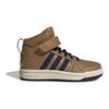 Adidas Postmove Leather Comfortable Versatile Mid-Top Kids Skate Shoes Kids Sneakers Brown Black ID1146