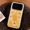 Compatible with Apple 17 Pro Max: Gilded Yellow Stars & Small Dog Cartoon Electroplated Case for iPhone 15/13.