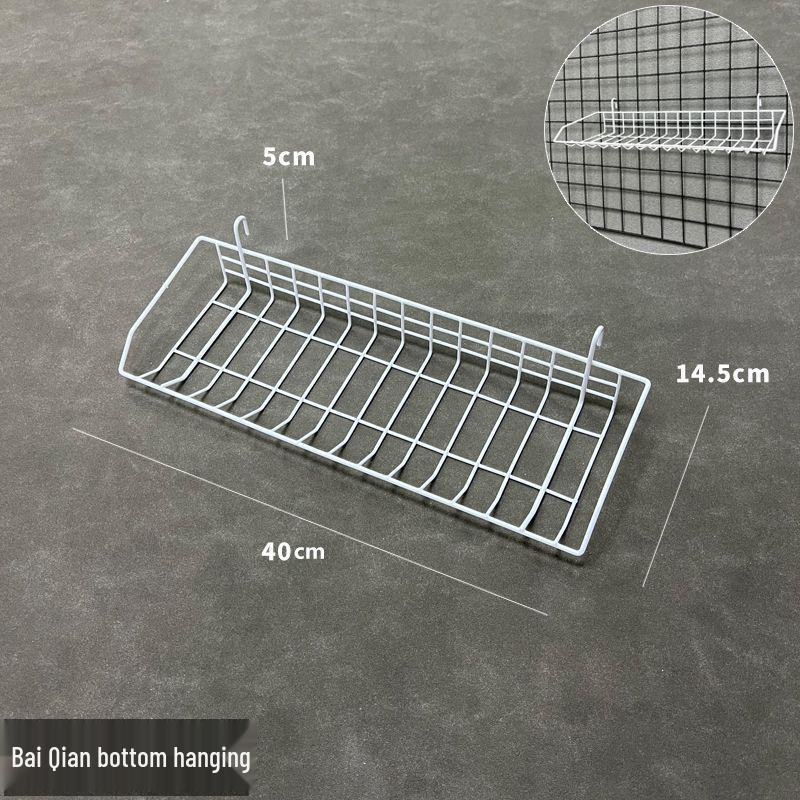 Wire Mesh Grid Hanging Storage Basket for Bathroom and Kitchen Organization