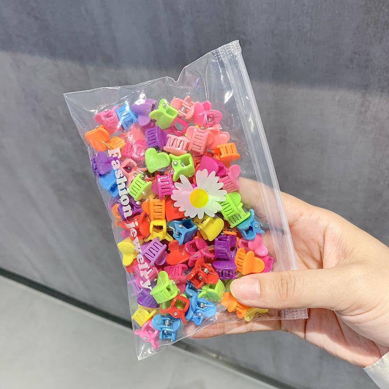 Colorful Hair Flower Clips for Babies & Toddlers - Small Hairpin & Claw Clip Accessories for Girls
