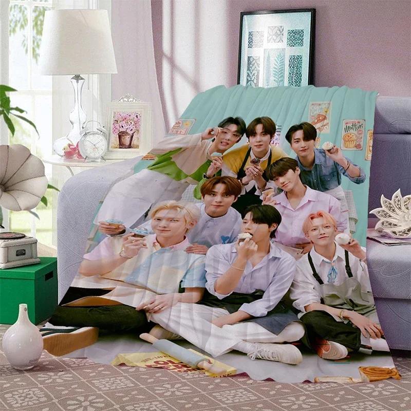 Nap Blanket Sofa Winter A-Ateezs Warm Bed Fleece Camping Custom Decorative Fluffy Soft Blankets King Size Microfiber Bedding