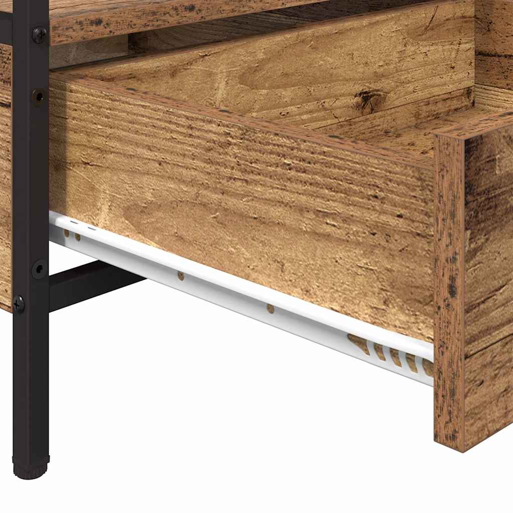 Coffee Table with Drawer Reclaimed Wood Look 100 x 51 x 45 cm Engineered Wood