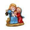 Christmas Nativity Scene Resins Miniature Figurines Cartoon Manger Scene Statues Tabletop Holiday Decoration Ornament M68E