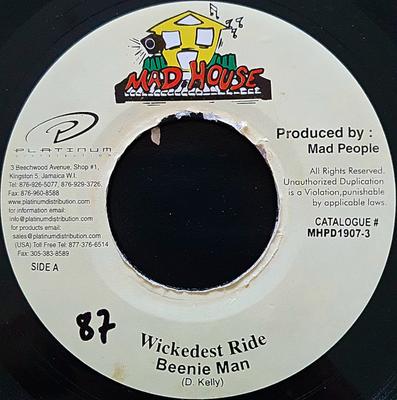 7inch Record BEENIE MAN - Wickedest Ride MHPD19073 Mad House Jamaica Reggae, Ska & Dub Used