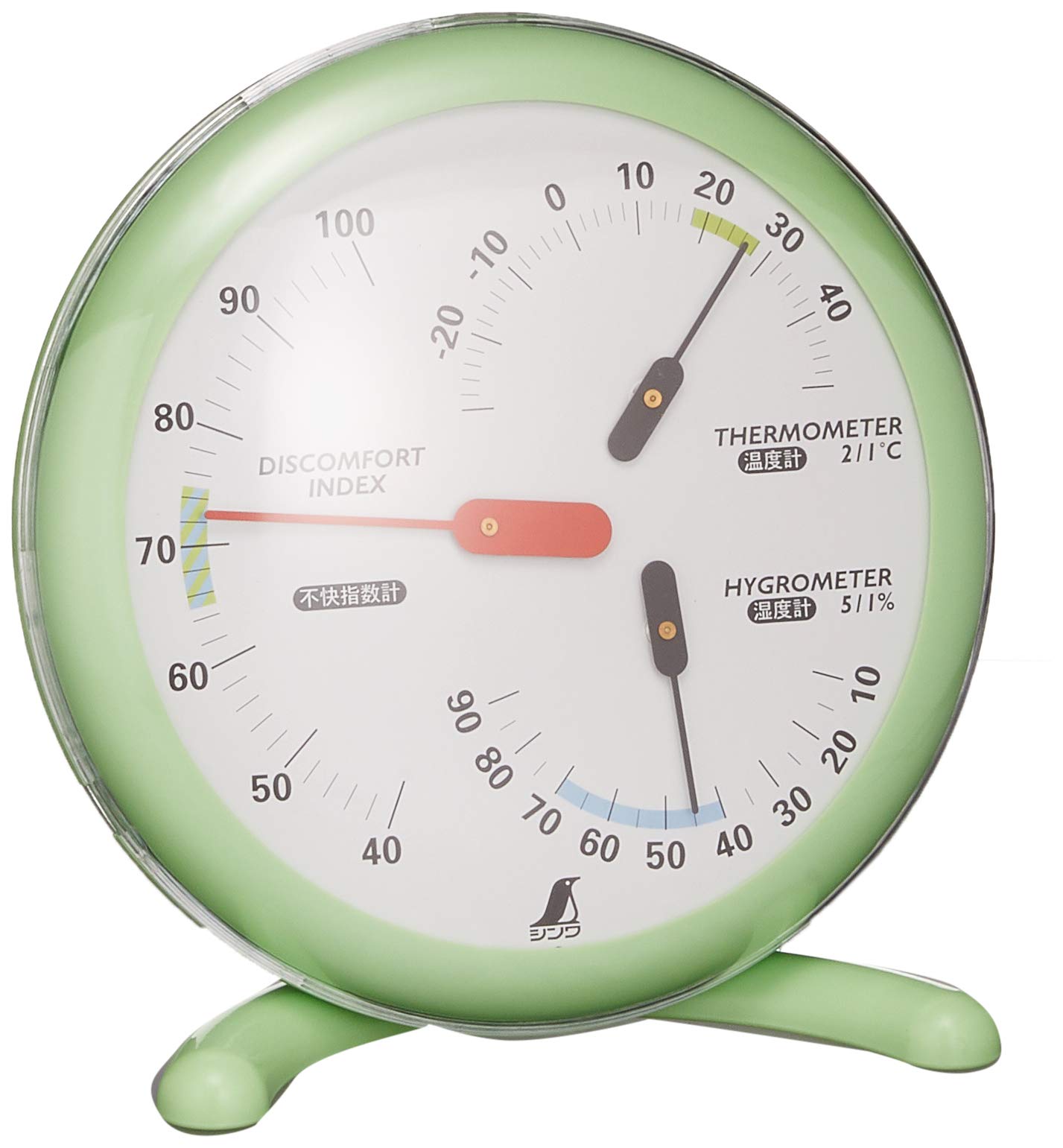 

Shinwa Sokutei Temperature Humidity Discomfort Index Meter 15cm 70480 R-1 зелений