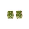 Super Fairy Green Texture Dripping Flower C-Shaped Earrings Fresh And Sweet Niche Earrings Light Luxury Premium Earrings