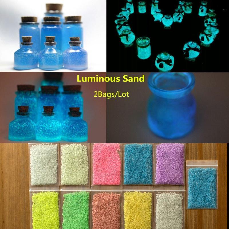 Fluorescent Super Bright Glow-in-the-Dark Sand Particles Glow Pigment