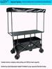 Luwinner Double-Bottom 1.2m Foldable Liftable Pushcart with Canopy
