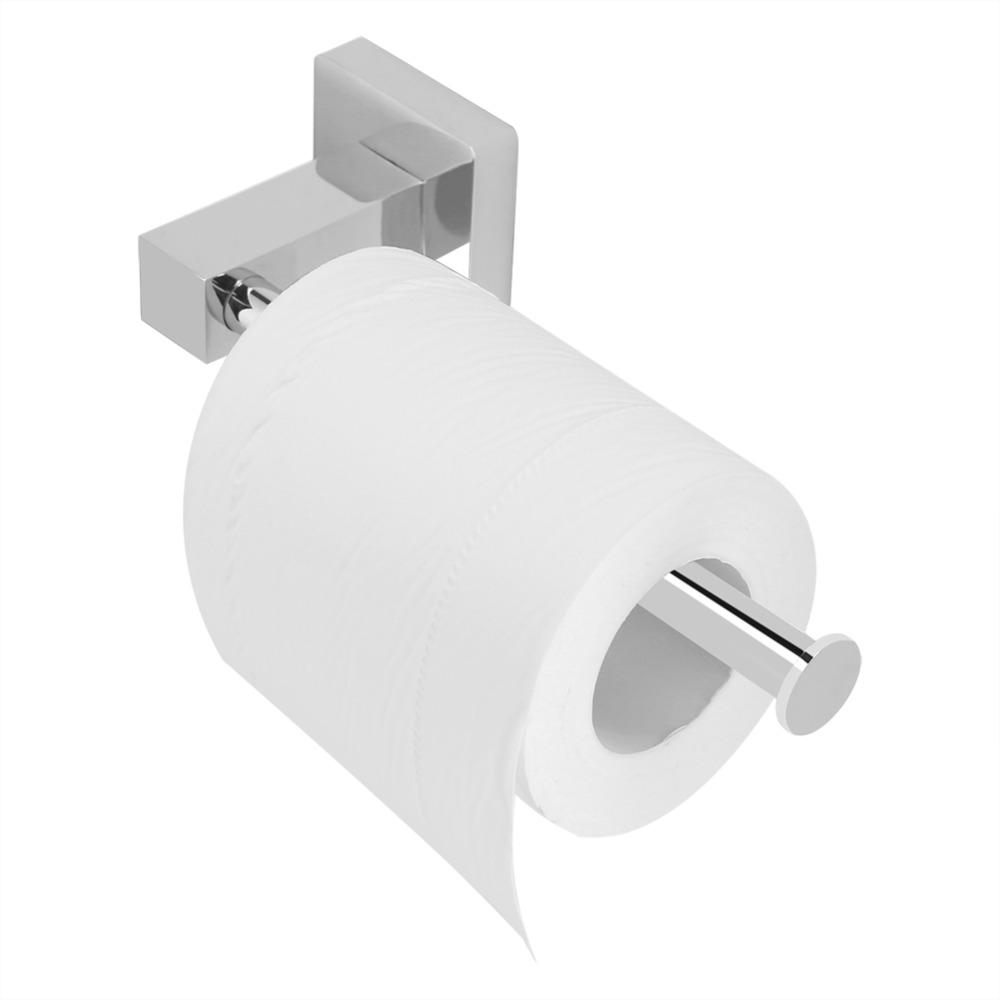 Silver Roll Paper Holder Stainless Steel Tissue Holder Durable Paper Rack  Space Saving