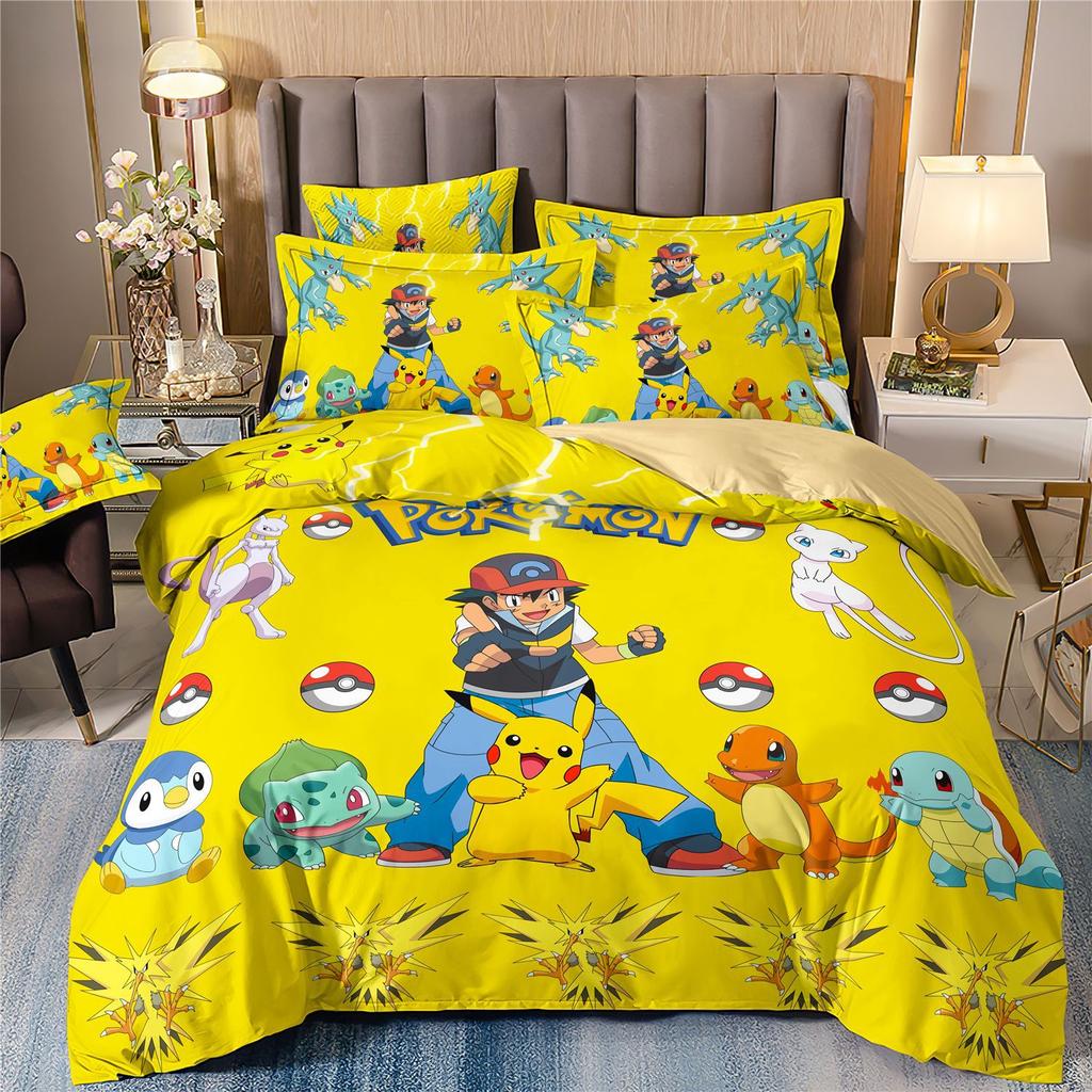 3D Printed Quilt Cover Three-Piece Set Four-Piece Set Children'S Cartoon Duvet Cover