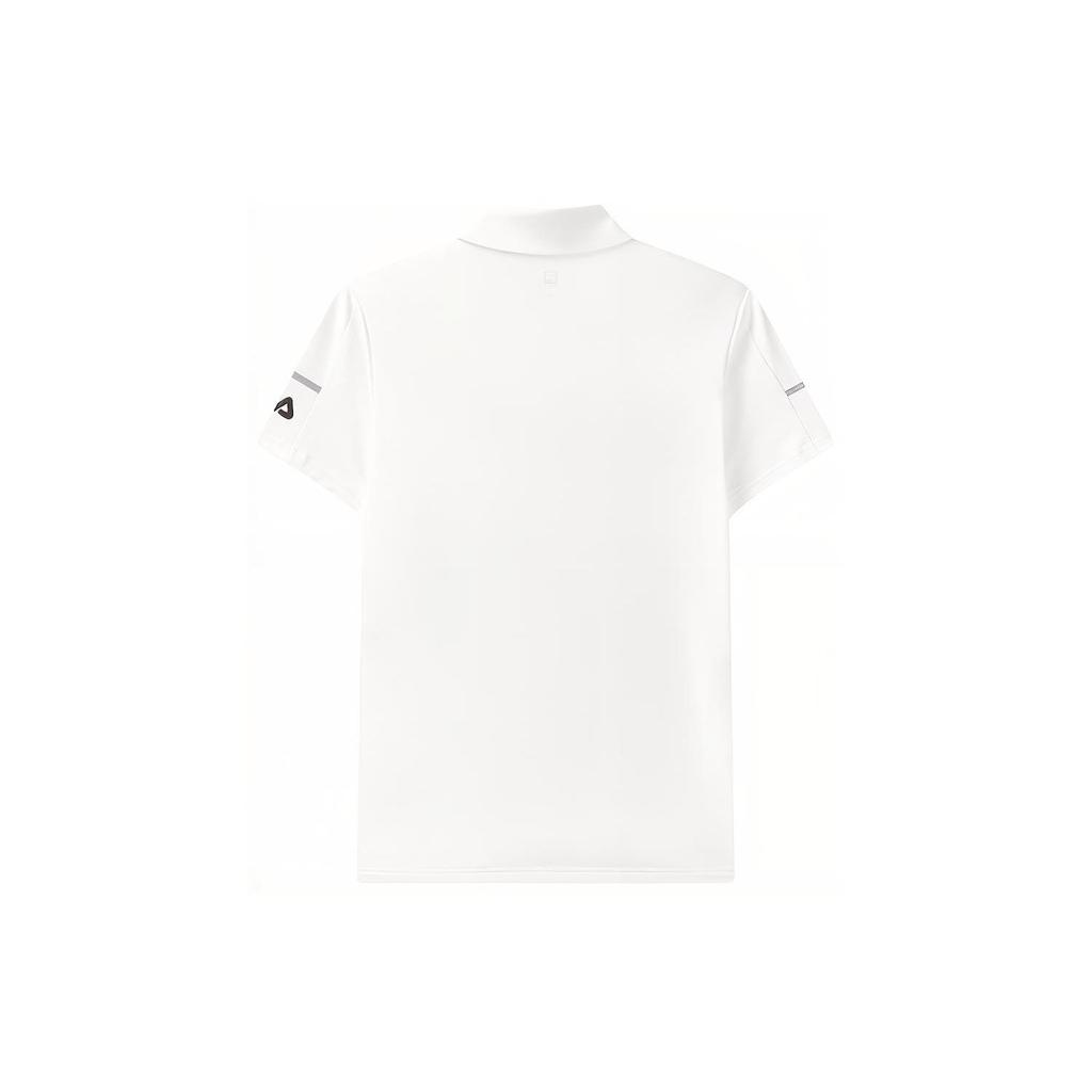 Fila Logo Print Loose Short Sleeve Polo Shirt Men Tops White A11M121152FWT