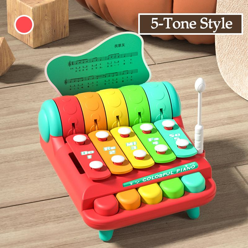 Montessori Educational Children's Xylophone Musical Instruments Toys Parish 8-Tone Piano Baby Percussion Game for 0-3 Years Old