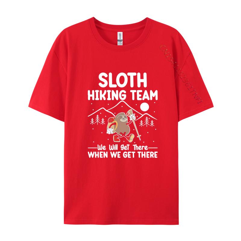 Sloth Hiking Team We Will Get There Tshirts Cotton Fashion Tshirt Kawaii T Shirt Printed Tee Tops Clothing